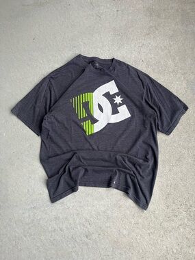 DC Dark Grey Tee with Subtle White Logo Print